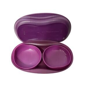 Tupperware Purple Microwave Breakfast Maker Egg Inserts 6996B-1